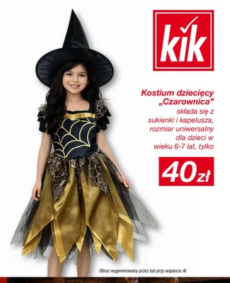 Kostium dziecięcy Czarownica promocja w KiK