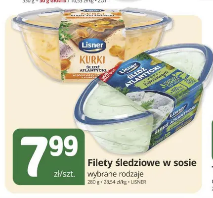 Filety śledziowe w sosie grzybowym z kurkami Lisner promocja w Marketvita