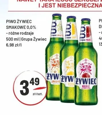 Piwo bezalkoholowe Żywiec malina promocja w Sedal