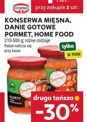 Konserwa mięsna danie gotowe Pormet Home Food promocja w Stokrotka