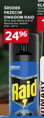 Środek przeciw owadom Raid spray niebieski promocja w Stokrotka
