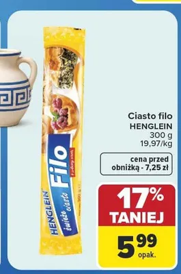 Ciasto filo Henglein promocja w Carrefour Market