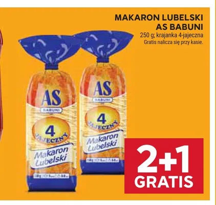 Makaron Lubelski As Babuni krajanka 4-jajeczna promocja w Stokrotka