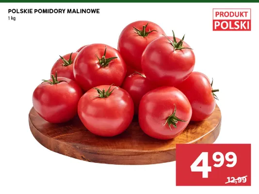 Pomidory malinowe polskie promocja w Stokrotka