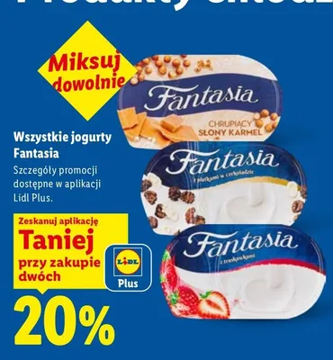 Jogurt Fantasia z płatkami w czekoladzie promocja w Lidl