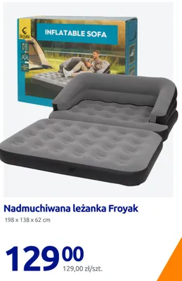 Nadmuchiwana leżanka Froyak 198x138x62cm promocja w Action