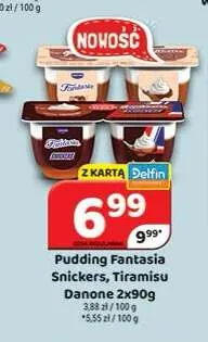 Pudding Fantasia Tiramisu Danone promocja w Delfin