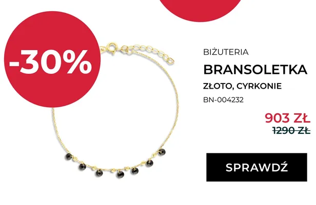 Bransoletka złota z cyrkoniami Briju BN-004232 promocja w Briju