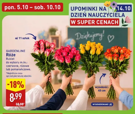Róże bukiet Gardenline promocja w Aldi