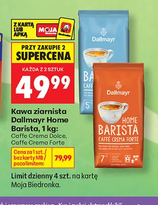 Kawa ziarnista Dallmayr Home Barista Caffe Crema Dolce promocja w Biedronka