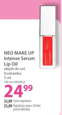 Olejek do ust truskawka Intense Serum Lip Oil promocja w Hebe