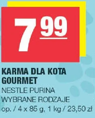 Karma dla kota Gourmet wybrane rodzaje promocja w SPAR