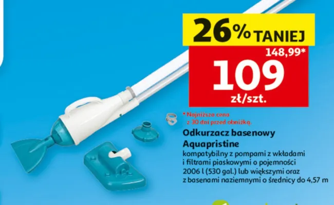 Odkurzacz basenowy Aquapristine promocja w Auchan