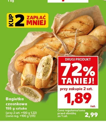 Bagietka czosnkowa promocja w Kaufland