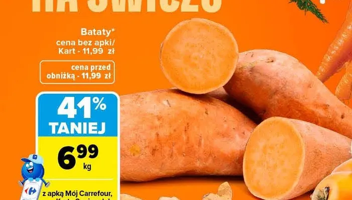 Bataty promocja w Carrefour Market