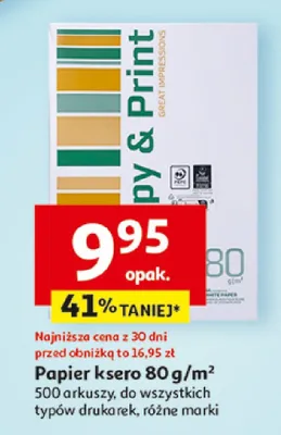Papier ksero 80 g/m² promocja w Auchan