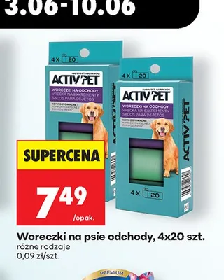 Woreczki na psie odchody Activ Pet promocja w Biedronka