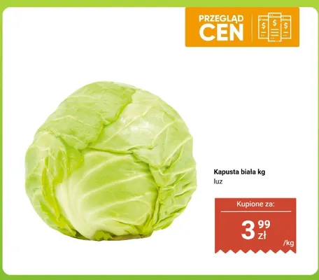 Kapusta biała luz promocja w Biedronka