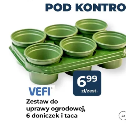 Zestaw do uprawy ogrodowej, 6 doniczek i taca promocja w PSB Mrówka