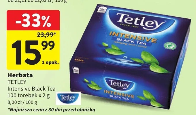 Herbata Intensive Black Tea promocja w Intermarche