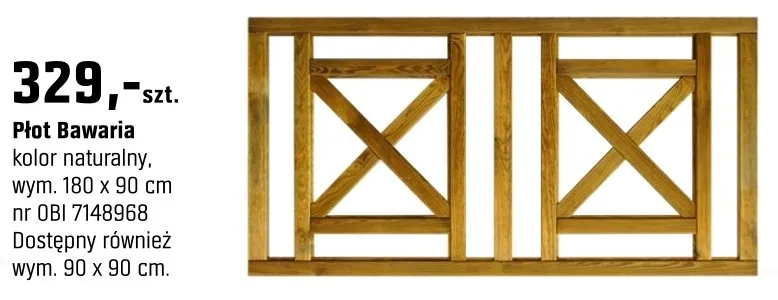 Płot Bawaria promocja w OBI