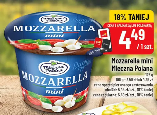 Mozzarella mini Mleczna Polana promocja w POLOmarket