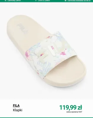 Klapki FILA promocja w Deichmann