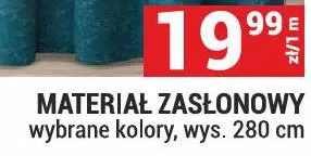 Materiał zasłonowy promocja w Merkury Market