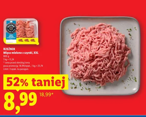 Mięso mielone z szynki, XXL promocja w Lidl