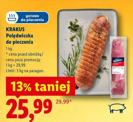 Polędwiczka do pieczenia Krakus promocja w Lidl
