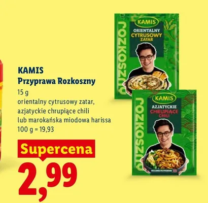 Przyprawa Rozkoszny azjatyckie chrupiące chili Kamis promocja w Lidl