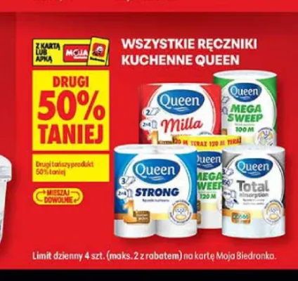 Ręczniki kuchenne Queen Mega Sweep 100m promocja w Biedronka