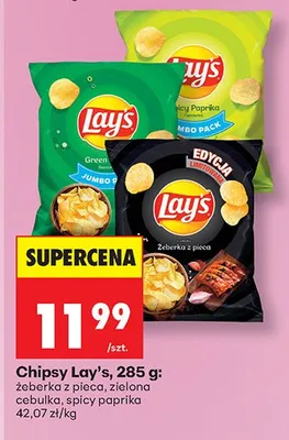 Chipsy zielona cebulka promocja w Biedronka