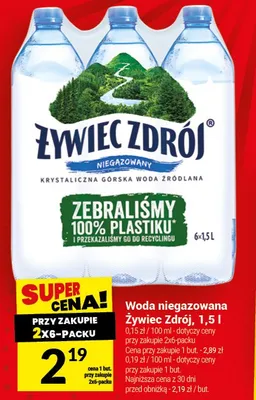 Woda niegazowana Żywiec Zdrój promocja w Twój Market