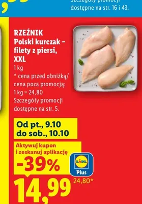 Polski kurczak filety z piersi XXL Rzeźnik promocja w Lidl