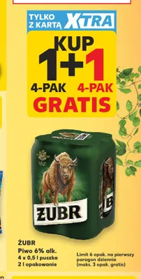 Piwo Żubr 4-pak promocja w Kaufland