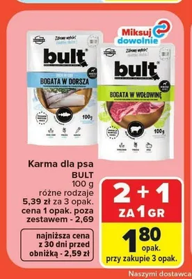 Karma dla psa Bult bogata w wołowinę promocja w Carrefour