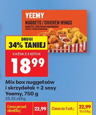 Mix box nuggetsów i skrzydełek + 2 sosy promocja w Biedronka