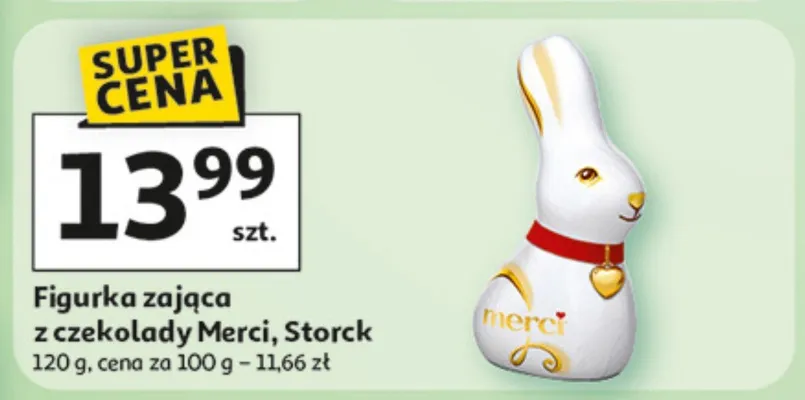 Figurka zajaca z czekolady promocja w Auchan