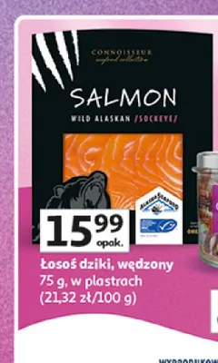Łosoś dziki wędzony Connoisseur Salmon promocja w Auchan
