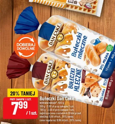 Bułeczki mleczne Dan Cake promocja w POLOmarket