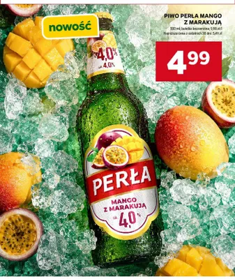 Piwo Perła Mango z Marakują butelka bezzwrotna promocja w Stokrotka