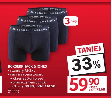 Bokserki Jack & Jones 3-pak promocja w Selgros