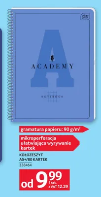 Kołozeszyt A5+ 80 kartek Interdruk Academy promocja w Selgros