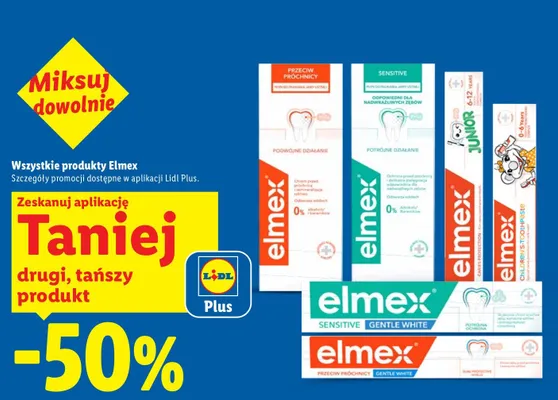 Płyn do płukania jamy ustnej Elmex Przeciw Próchnicy promocja w Lidl