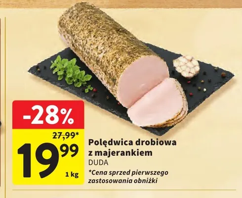 Polędwica drobiowa z majerankiem Duda promocja w Intermarche