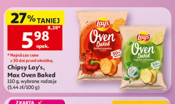Chipsy Lay's Oven Baked Yoghurt with herbs promocja w Auchan