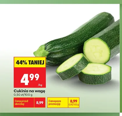 Cukinia na wagę promocja w Biedronka