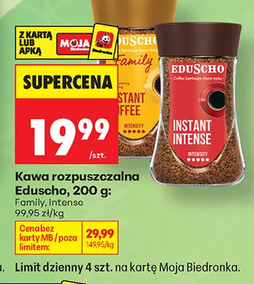 Kawa rozpuszczalna Eduscho Family promocja w Biedronka