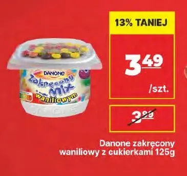 Jogurt Danone Zakręcony waniliowy z cukierkami promocja w API Market